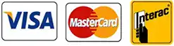Visa, Mastercard, Interac